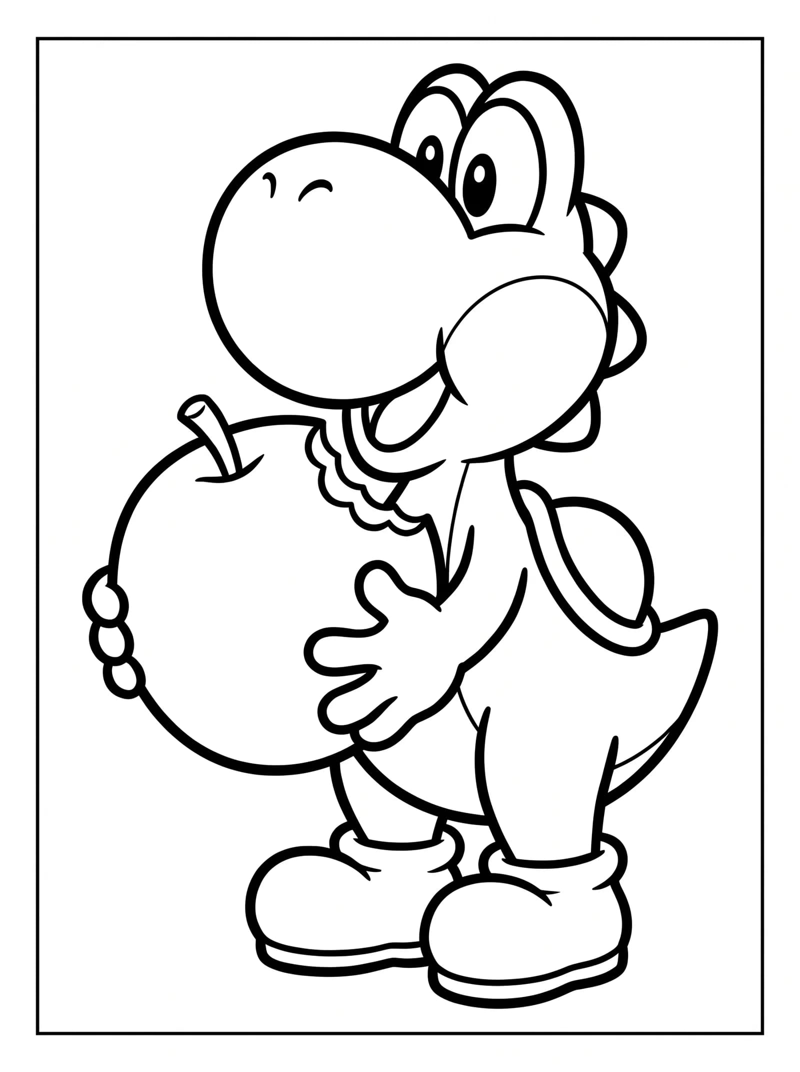 Yoshi Eating Large Red Fruit