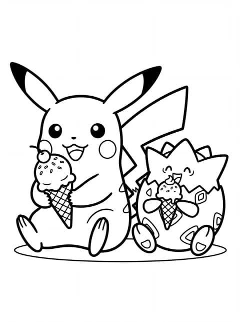 Pikachu Togepi Ice Cream. Pikachu and Togepi