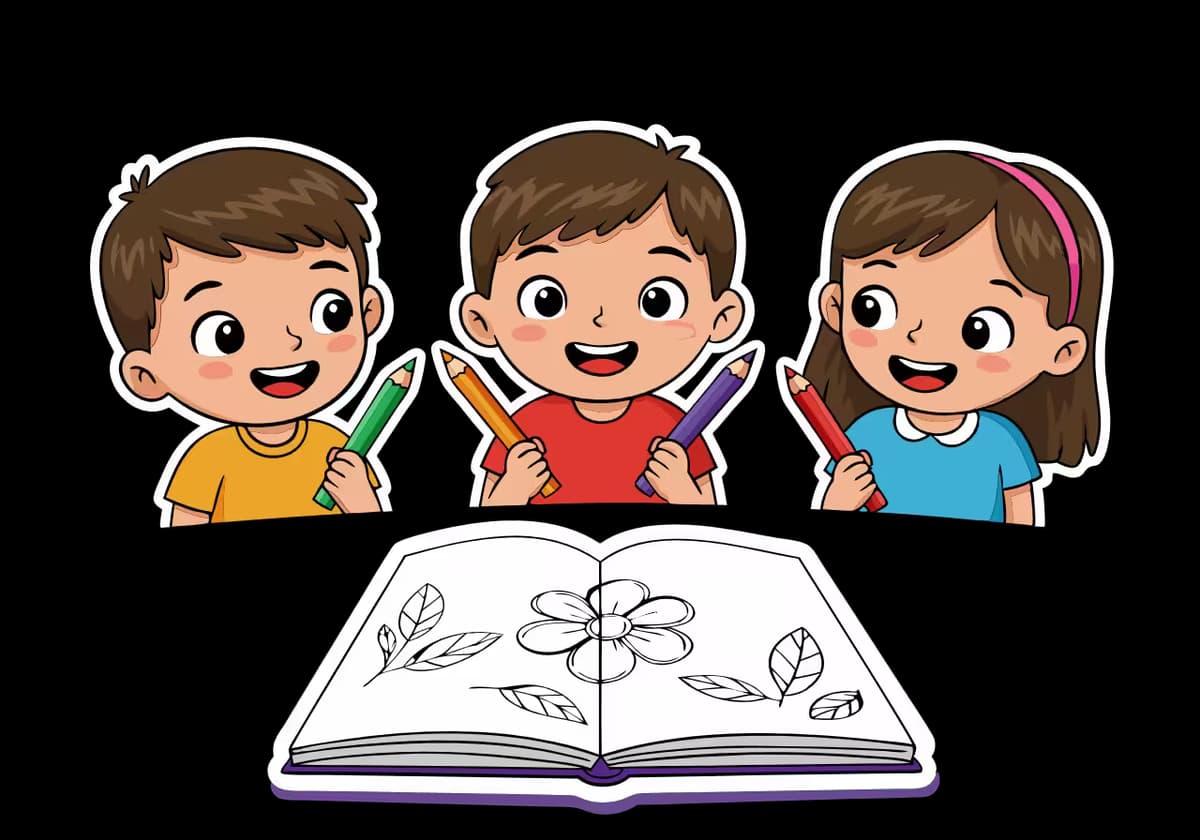 Kids coloring illustration